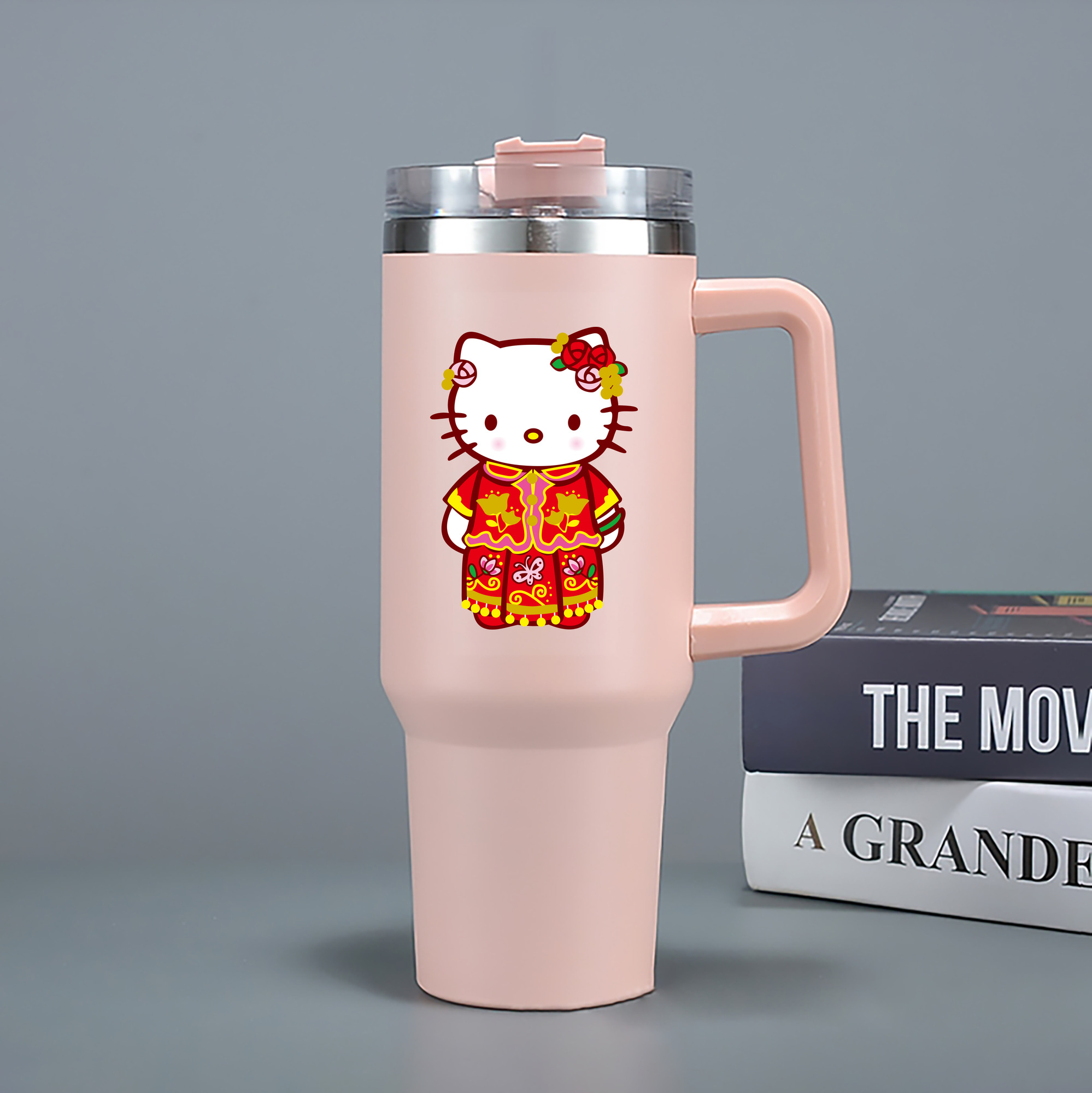 （画像用） Hello Kitty ハローキティ 1200mL車用タンブラー（カラープリント）